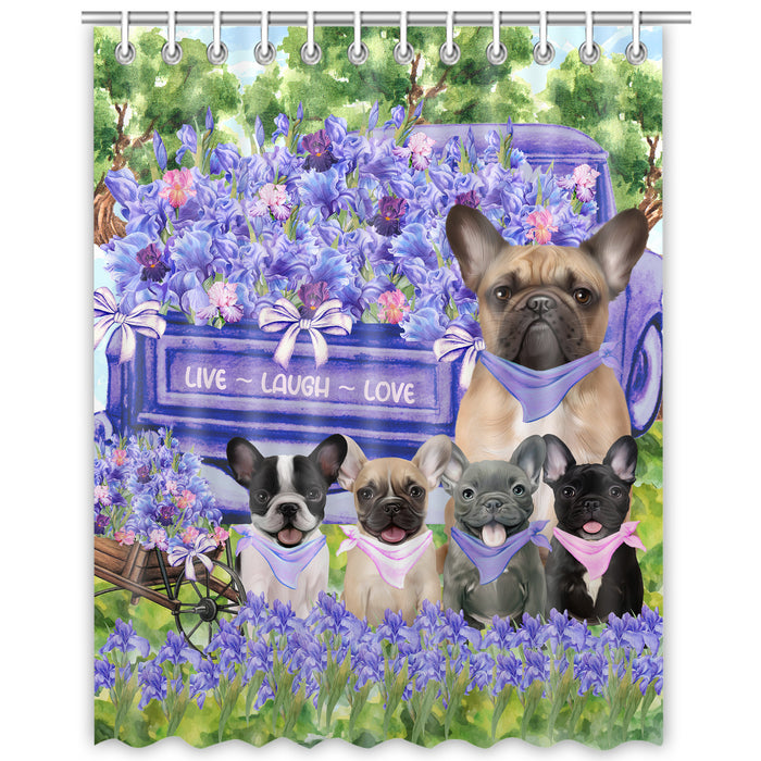 French Bulldog Shower Curtain, Personalized Bathtub Curtains for Bathroom Decor with Hooks, Explore a Variety of Designs, Custom, Pet Gift for Dog Lovers