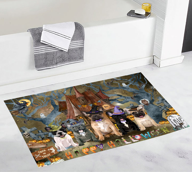French Bulldog Personalized Bath Mat, Explore a Variety of Custom Designs, Anti-Slip Bathroom Rug Mats, Pet and Dog Lovers Gift