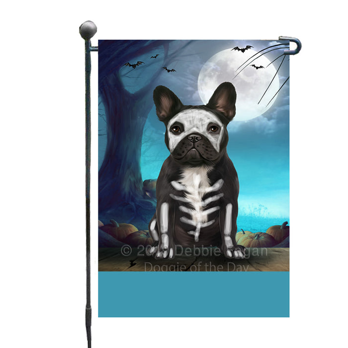 Personalized Happy Halloween Trick or Treat French Bulldog Skeleton Custom Garden Flag GFLG64515