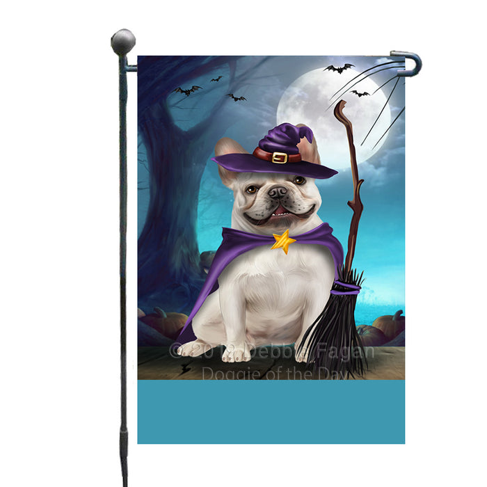 Personalized Happy Halloween Trick or Treat French Bulldog Witch Custom Garden Flag GFLG64570