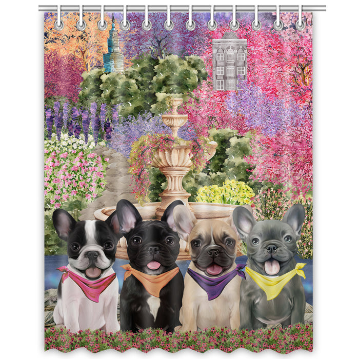French Bulldog Shower Curtain, Explore a Variety of Personalized Designs, Custom, Waterproof Bathtub Curtains with Hooks for Bathroom, Dog Gift for Pet Lovers