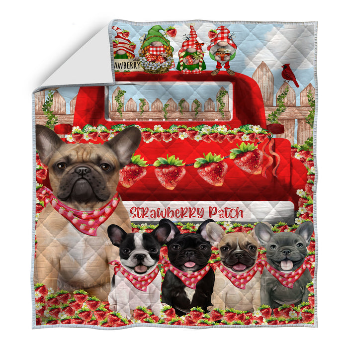 French Bulldog Bedding Quilt, Bedspread Coverlet Quilted, Explore a Variety of Designs, Custom, Personalized, Pet Gift for Dog Lovers