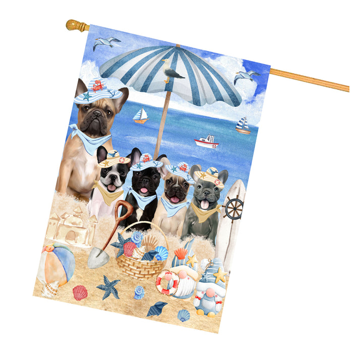 French Bulldogs House Flag, Double-Sided Home Outside Yard Decor, Explore a Variety of Designs, Custom, Weather Resistant, Personalized, Gift for Dog and Pet Lovers