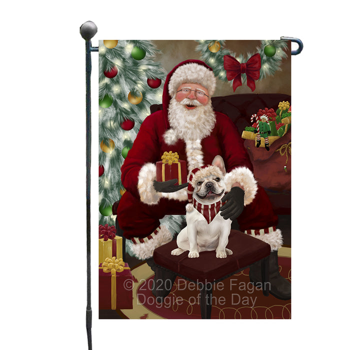 Santa's Christmas Surprise French Bulldog Garden Flag GFLG66740