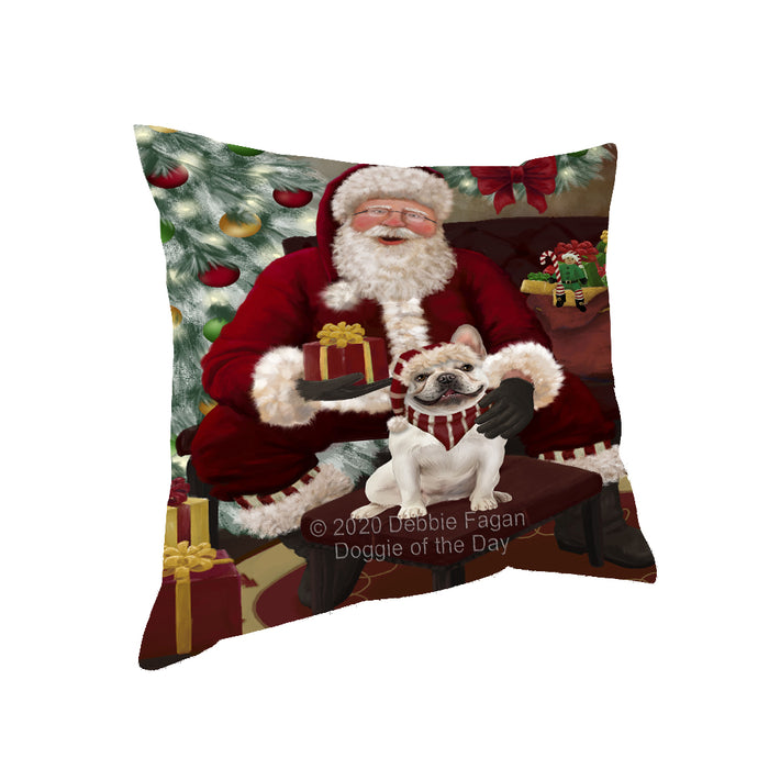 Santa's Christmas Surprise French Bulldog Pillow PIL87180