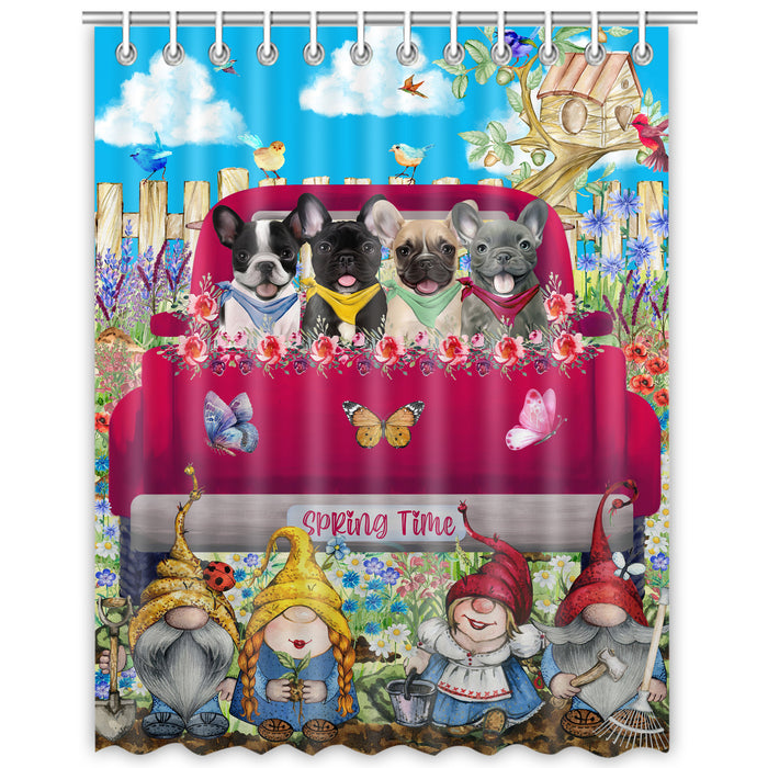 French Bulldog Shower Curtain, Custom Bathtub Curtains with Hooks for Bathroom, Explore a Variety of Designs, Personalized, Gift for Pet and Dog Lovers