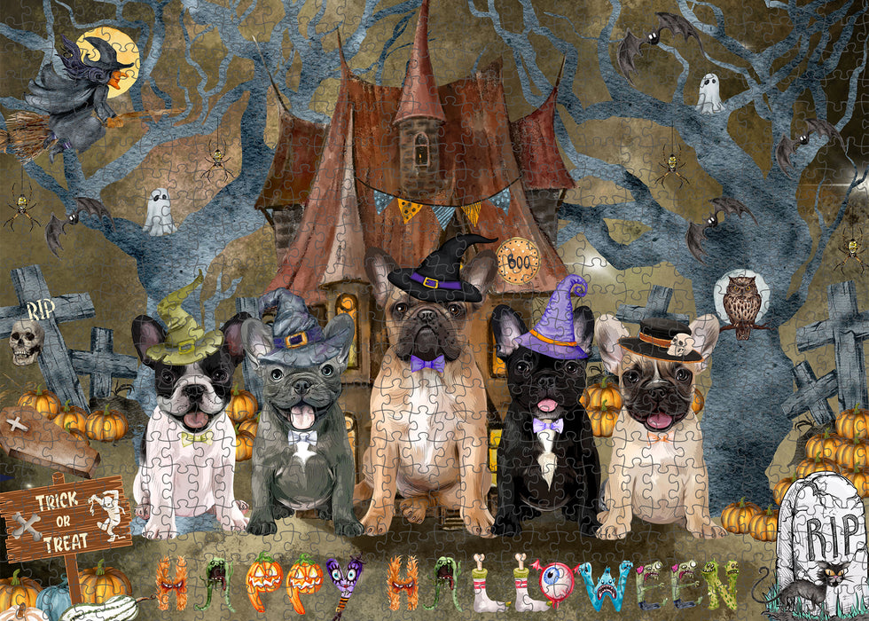 French Bulldog Jigsaw Puzzle: Explore a Variety of Designs, Interlocking Halloween Puzzles for Adult, Custom, Personalized, Pet Gift for Dog Lovers