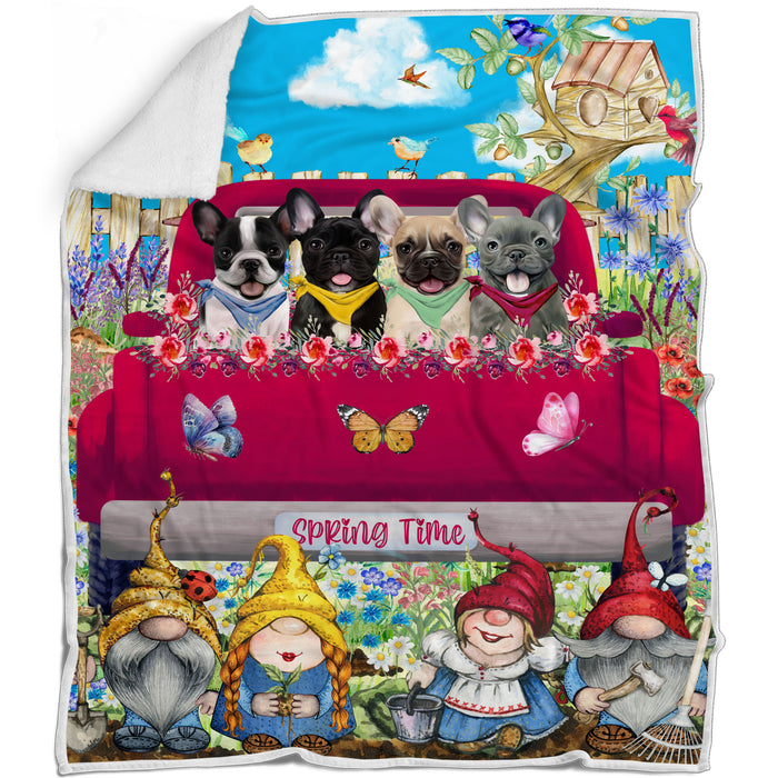 French Bulldog Bed Blanket, Explore a Variety of Designs, Personalized, Throw Sherpa, Fleece and Woven, Custom, Soft and Cozy, Dog Gift for Pet Lovers