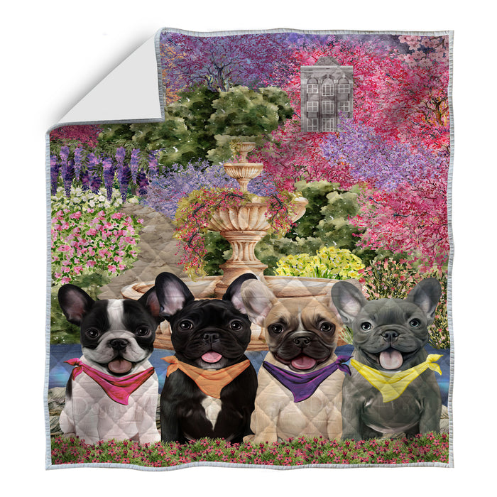 French Bulldog Quilt, Explore a Variety of Bedding Designs, Bedspread Quilted Coverlet, Custom, Personalized, Pet Gift for Dog Lovers