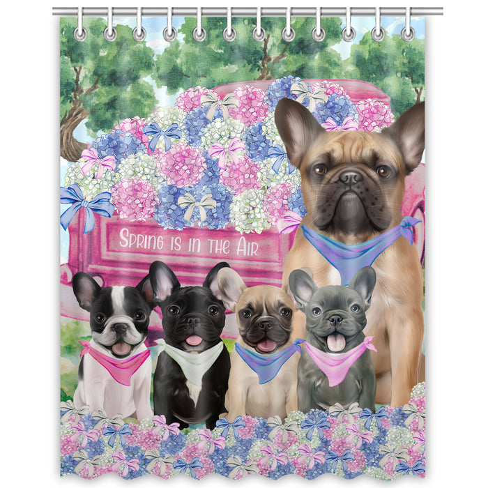 French Bulldog Shower Curtain: Explore a Variety of Designs, Halloween Bathtub Curtains for Bathroom with Hooks, Personalized, Custom, Gift for Pet and Dog Lovers