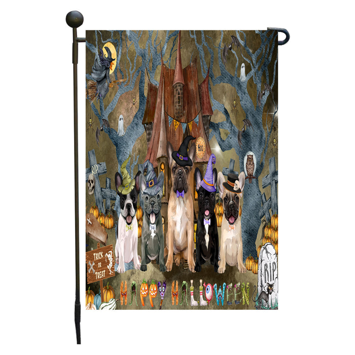 French Bulldogs Garden Flag: Explore a Variety of Designs, Personalized, Custom, Weather Resistant, Double-Sided, Outdoor Garden Halloween Yard Decor for Dog and Pet Lovers