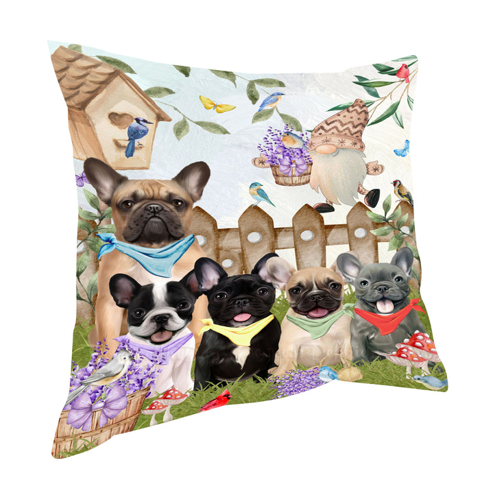 French Bulldog Throw Pillow, Explore a Variety of Custom Designs, Personalized, Cushion for Sofa Couch Bed Pillows, Pet Gift for Dog Lovers