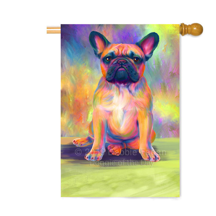 Personalized Paradise Wave French Bulldog Custom House Flag FLG-DOTD-A60092