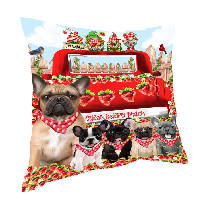 French Bulldog Throw Pillow: Explore a Variety of Designs, Cushion Pillows for Sofa Couch Bed, Personalized, Custom, Dog Lover's Gifts