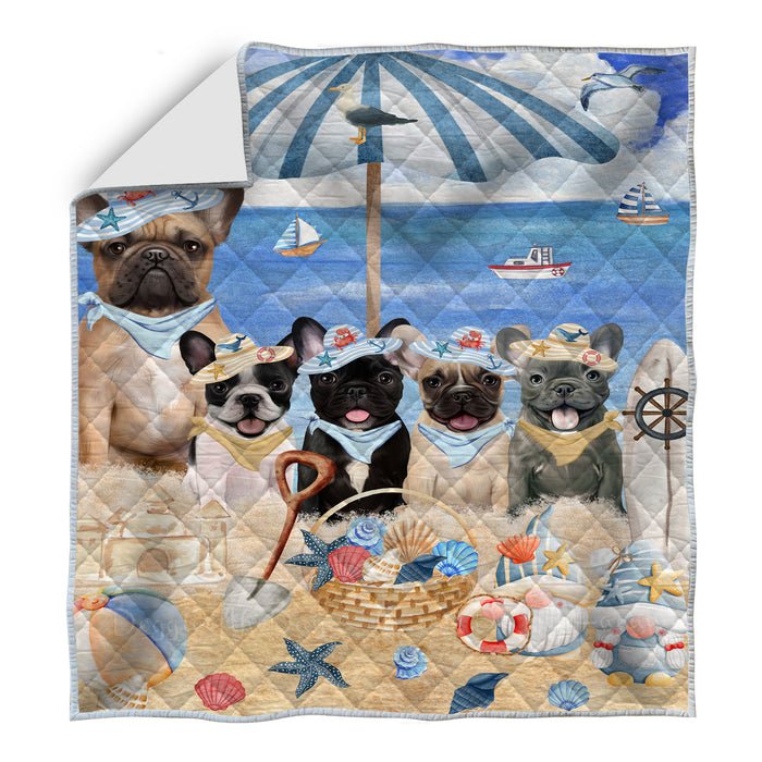 French Bulldog Quilt, Explore a Variety of Bedding Designs, Bedspread Quilted Coverlet, Custom, Personalized, Pet Gift for Dog Lovers