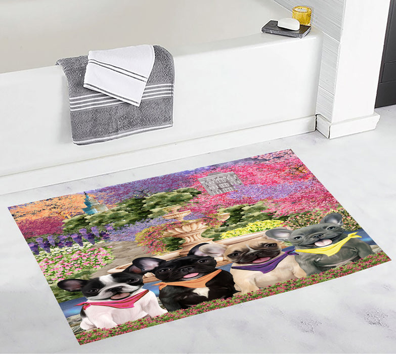 French Bulldog Bath Mat: Explore a Variety of Designs, Custom, Personalized, Non-Slip Bathroom Floor Rug Mats, Gift for Dog and Pet Lovers