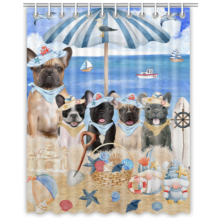 French Bulldog Shower Curtain: Explore a Variety of Designs, Personalized, Custom, Waterproof Bathtub Curtains for Bathroom Decor with Hooks, Pet Gift for Dog Lovers