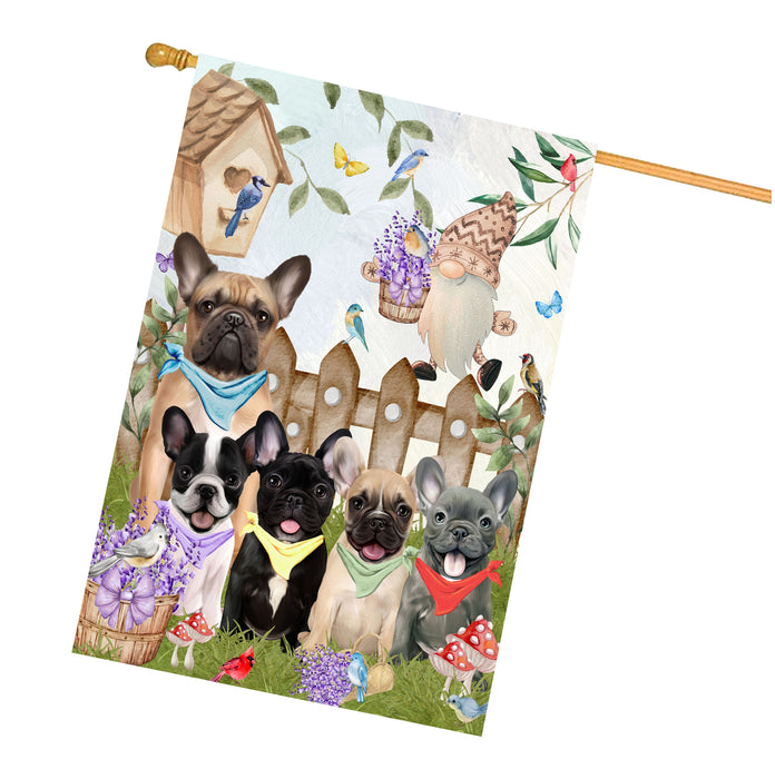French Bulldogs House Flag: Explore a Variety of Designs, Custom, Personalized, Weather Resistant, Double-Sided, Home Outside Yard Decor for Dog and Pet Lovers