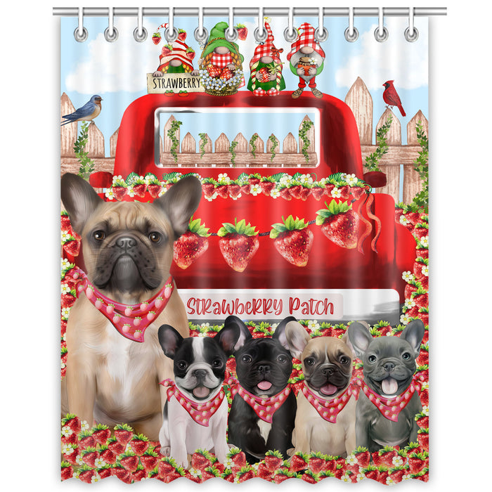 French Bulldog Shower Curtain, Explore a Variety of Custom Designs, Personalized, Waterproof Bathtub Curtains with Hooks for Bathroom, Gift for Dog and Pet Lovers
