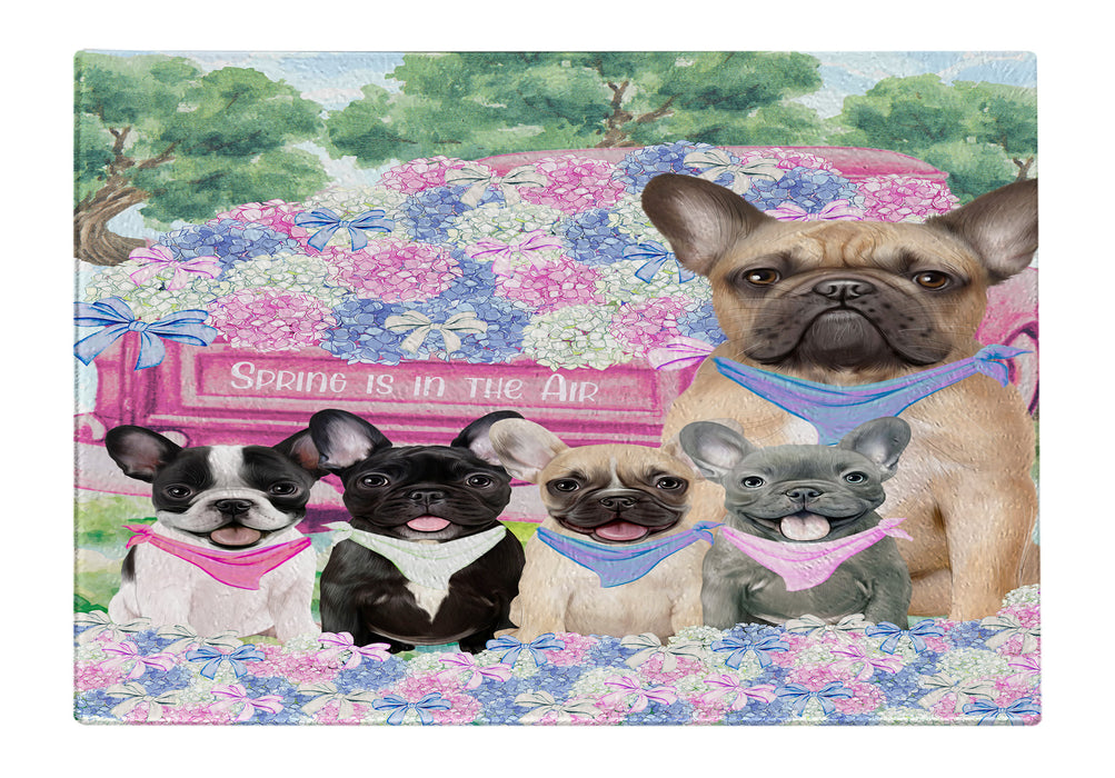 French Bulldog Tempered Glass Cutting Board: Explore a Variety of Custom Designs, Personalized, Scratch and Stain Resistant Boards for Kitchen, Gift for Dog and Pet Lovers