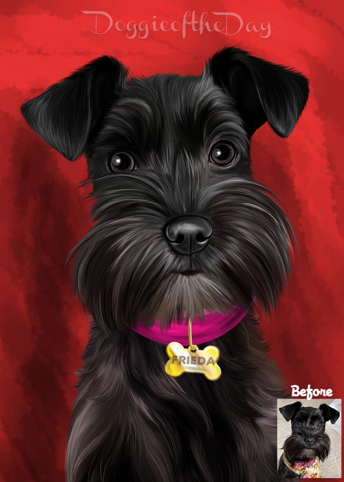 Digital Painting PERSONALIZED PET PORTRAIT! Custom Pet Dog or Cat Art