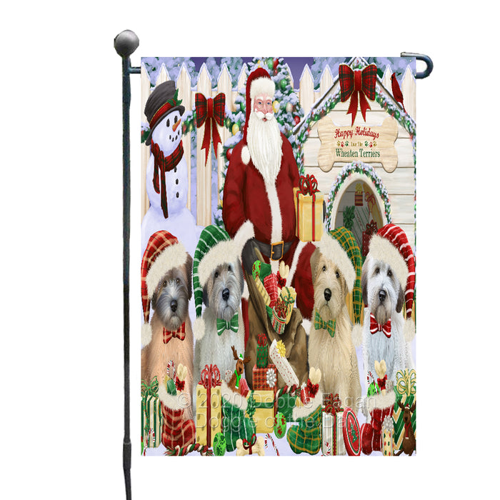 Christmas Dog House Wheaten Terriers Dog Garden Flag GFLG52557