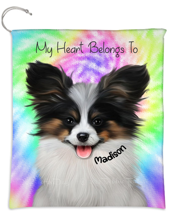 Add Your PERSONALIZED PET Painting Portrait Photo on Tie Dye Drawstring Laundry or Gift Bag