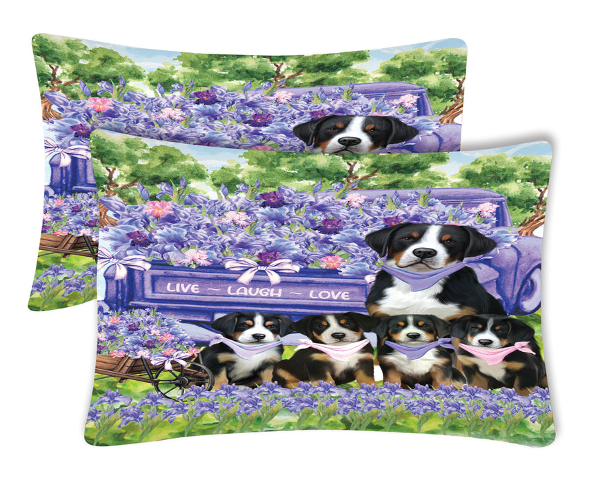 Greater Swiss Mountain Pillow Case, Standard Pillowcases Set of 2, Explore a Variety of Designs, Custom, Personalized, Pet & Dog Lovers Gifts