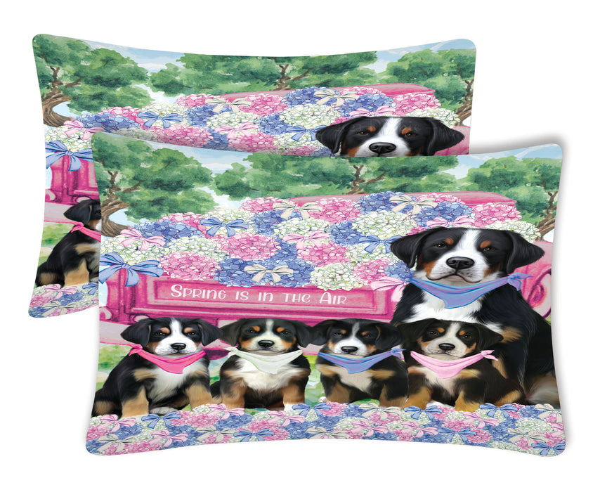 Greater Swiss Mountain Pillow Case, Explore a Variety of Designs, Personalized, Soft and Cozy Pillowcases Set of 2, Custom, Dog Lover's Gift