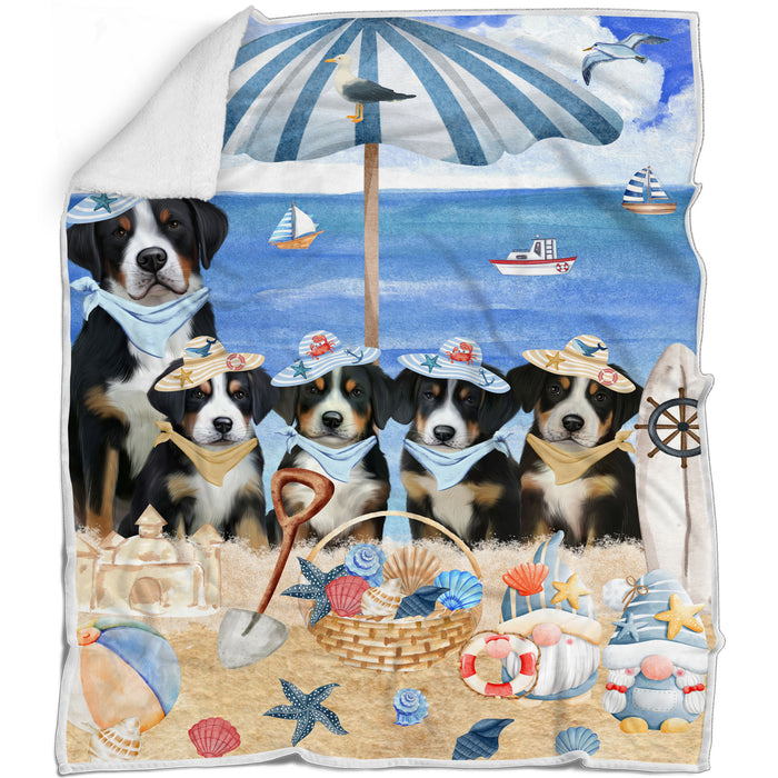 Greater Swiss Mountain Blanket: Explore a Variety of Custom Designs, Bed Cozy Woven, Fleece and Sherpa, Personalized Dog Gift for Pet Lovers