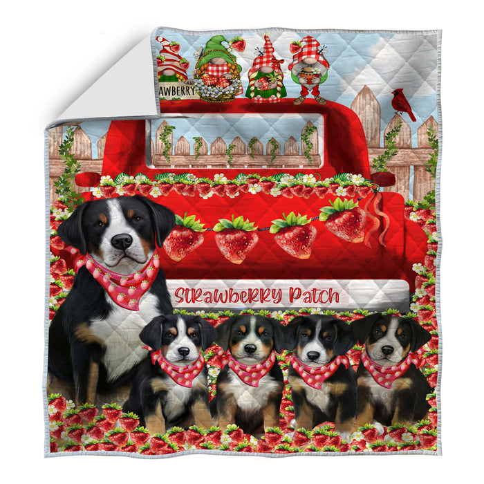 Greater Swiss Mountain Bed Quilt, Explore a Variety of Designs, Personalized, Custom, Bedding Coverlet Quilted, Pet and Dog Lovers Gift