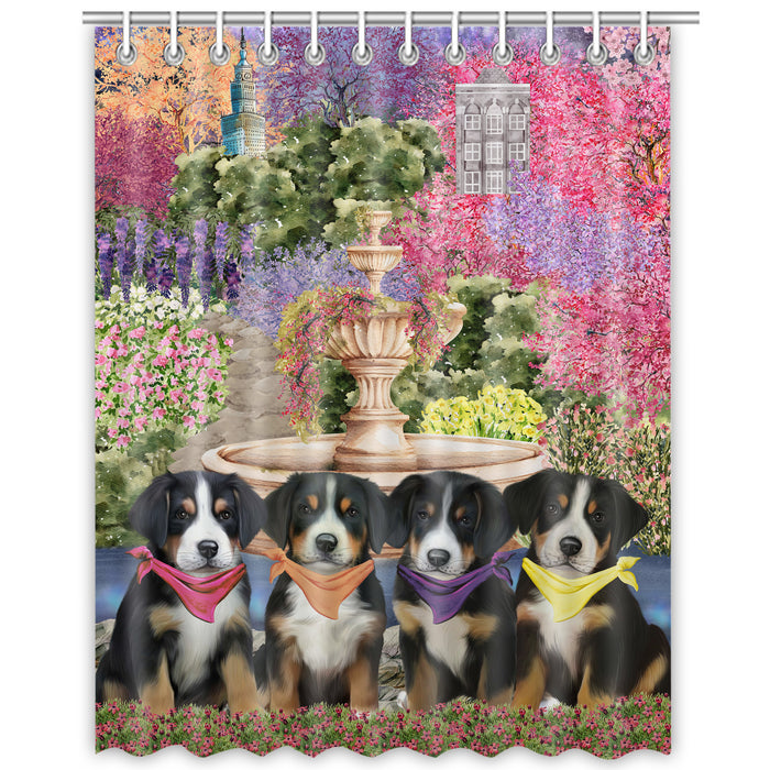Greater Swiss Mountain Shower Curtain: Explore a Variety of Designs, Halloween Bathtub Curtains for Bathroom with Hooks, Personalized, Custom, Gift for Pet and Dog Lovers