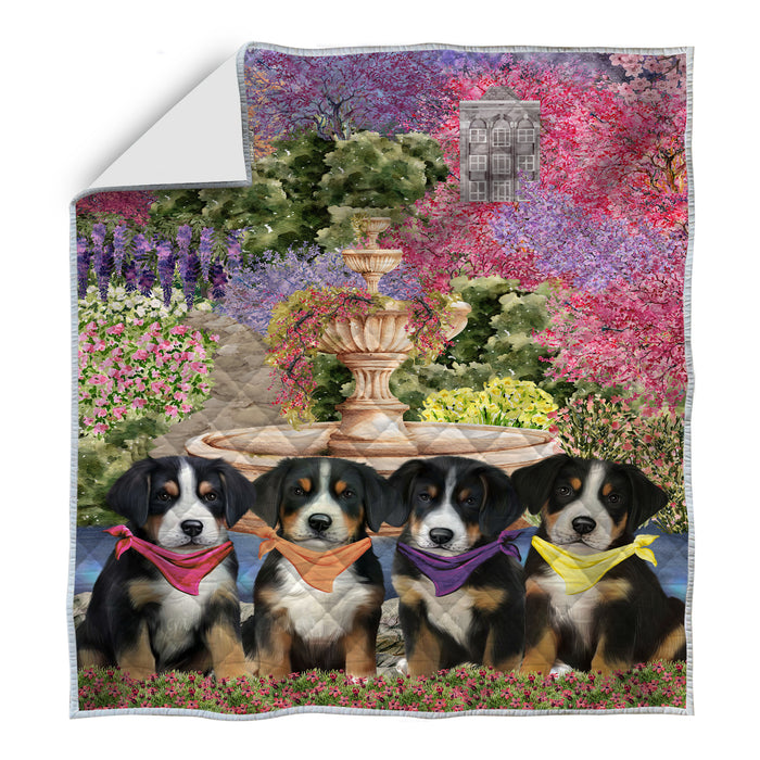 Greater Swiss Mountain Bedspread Quilt, Bedding Coverlet Quilted, Explore a Variety of Designs, Personalized, Custom, Dog Gift for Pet Lovers