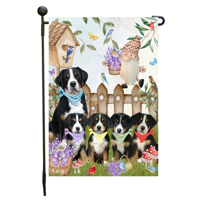 Greater Swiss Mountain Dogs Garden Flag: Explore a Variety of Designs, Custom, Personalized, Weather Resistant, Double-Sided, Outdoor Garden Yard Decor for Dog and Pet Lovers