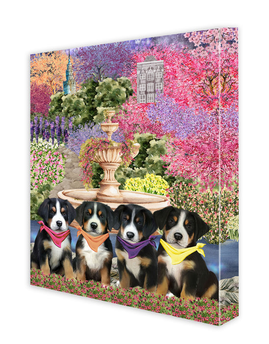 Greater Swiss Mountain Canvas: Explore a Variety of Designs, Digital Art Wall Painting, Personalized, Custom, Ready to Hang Room Decoration, Gift for Pet & Dog Lovers