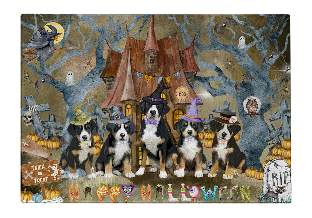 Greater Swiss Mountain Cutting Board: Explore a Variety of Designs, Personalized, Custom, Kitchen Tempered Glass Scratch and Stain Resistant, Halloween Gift for Pet and Dog Lovers