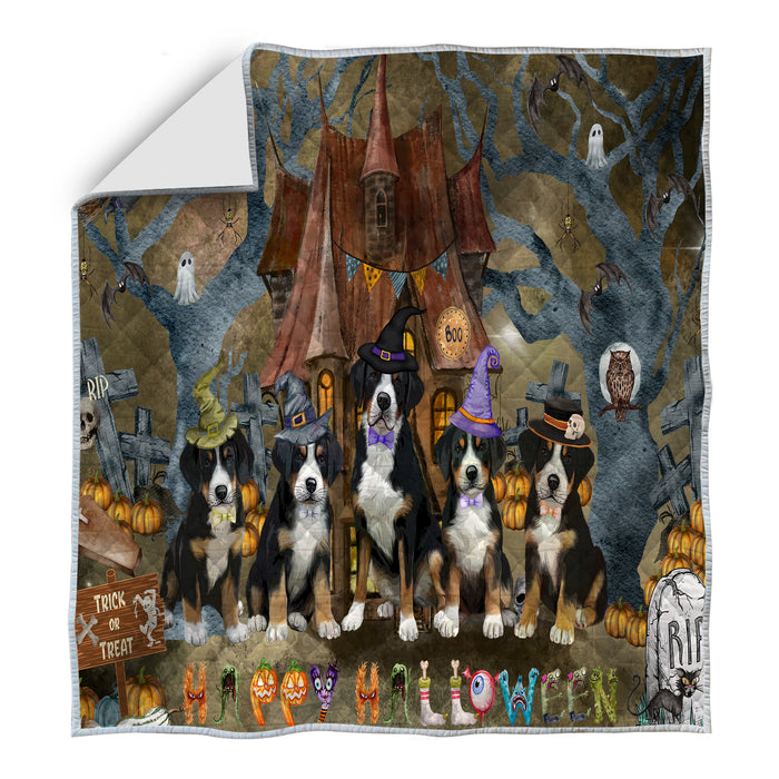 Greater Swiss Mountain Quilt: Explore a Variety of Designs, Halloween Bedding Coverlet Quilted, Personalized, Custom, Dog Gift for Pet Lovers