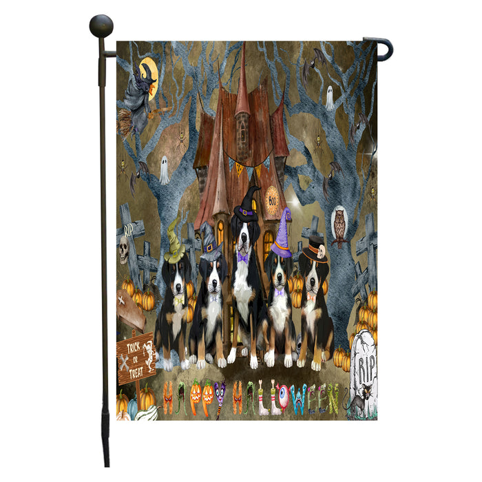 Greater Swiss Mountain Dogs Garden Flag: Explore a Variety of Designs, Personalized, Custom, Weather Resistant, Double-Sided, Outdoor Garden Halloween Yard Decor for Dog and Pet Lovers