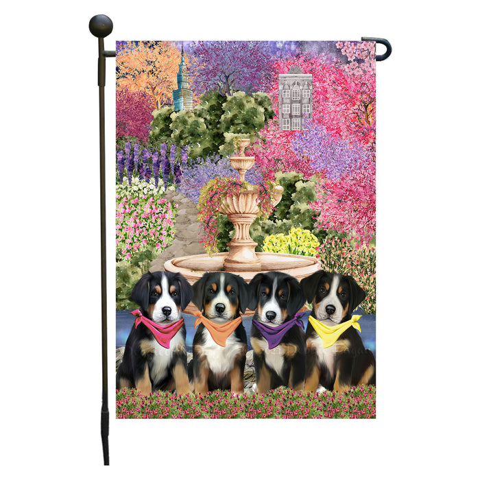 Greater Swiss Mountain Dogs Garden Flag: Explore a Variety of Designs, Weather Resistant, Double-Sided, Custom, Personalized, Outside Garden Yard Decor, Flags for Dog and Pet Lovers
