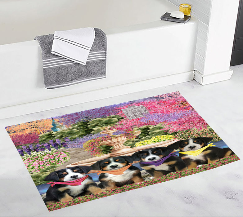 Greater Swiss Mountain Anti-Slip Bath Mat, Explore a Variety of Designs, Soft and Absorbent Bathroom Rug Mats, Personalized, Custom, Dog and Pet Lovers Gift