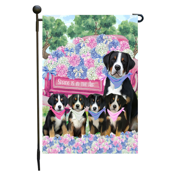 Greater Swiss Mountain Dogs Garden Flag: Explore a Variety of Personalized Designs, Double-Sided, Weather Resistant, Custom, Outdoor Garden Yard Decor for Dog and Pet Lovers