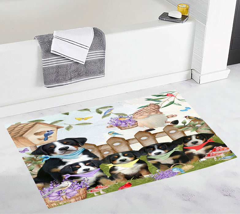 Greater Swiss Mountain Custom Bath Mat, Explore a Variety of Personalized Designs, Anti-Slip Bathroom Pet Rug Mats, Dog Lover's Gifts