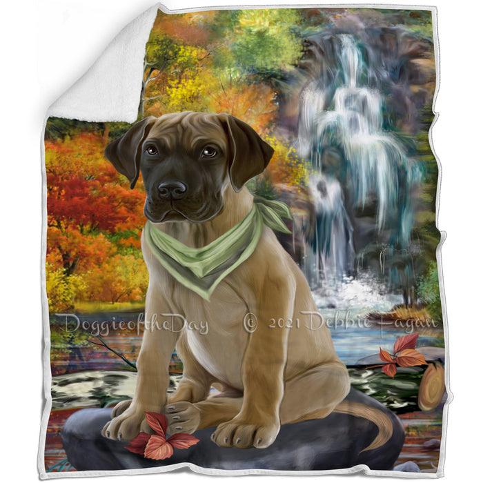 Scenic Waterfall Great Dane Dog Blanket BLNKT67602