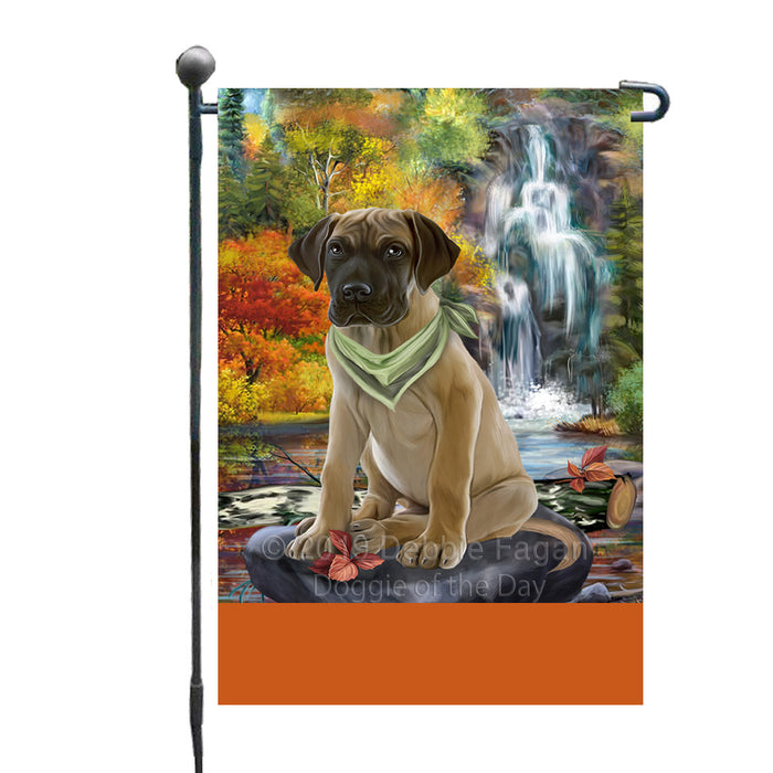 Personalized Scenic Waterfall Great Dane Dog Custom Garden Flags GFLG-DOTD-A60830