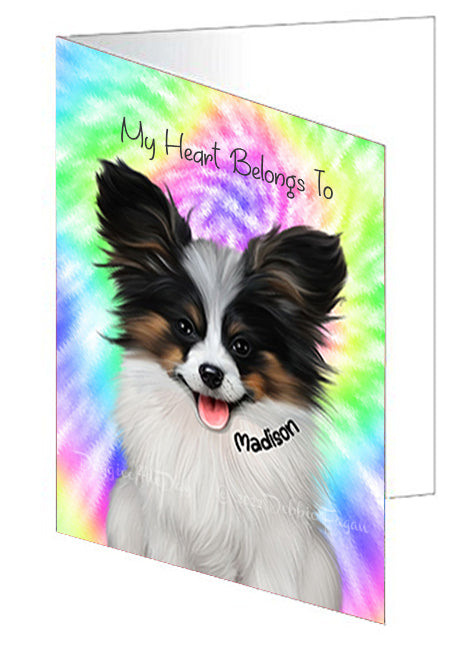 Custom Add Your Photo Here PET Dog Cat Photos on Tie Dye Handmade Artwork Assorted Pets Greeting Cards and Note Cards with Envelopes for All Occasions and Holiday Seasons