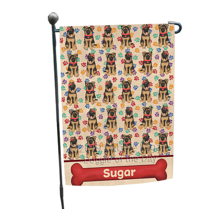 Rainbow Paw Print German Shepherd Dogs Garden Flag GFLG65257