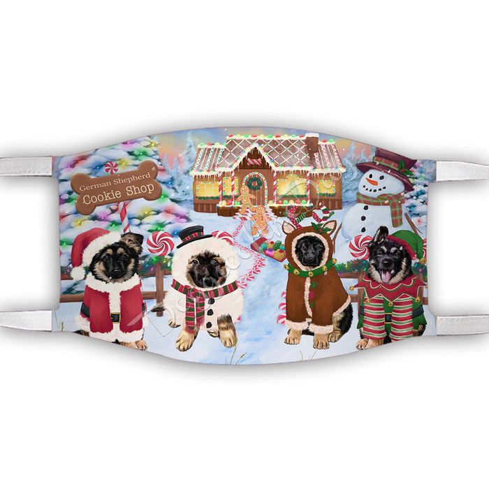Holiday Gingerbread Cookie German Shepherd Dogs Shop Face Mask FM48897