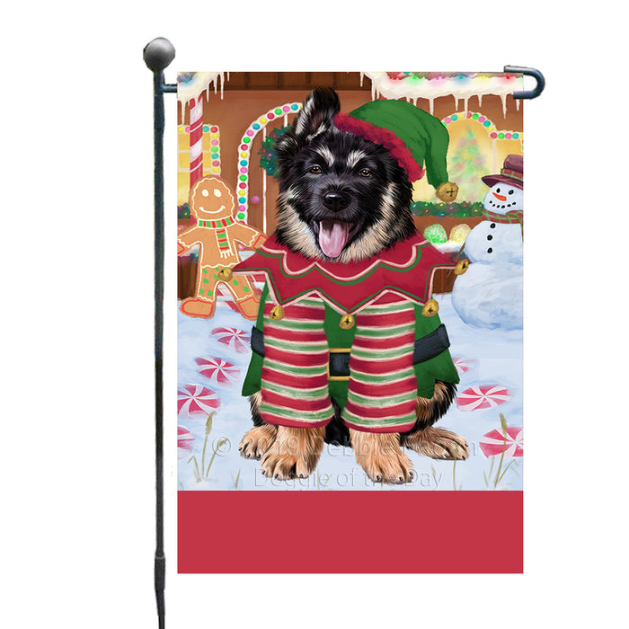 Personalized Gingerbread Candyfest German Shepherd Dog Custom Garden Flag GFLG64042