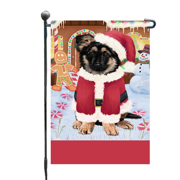 Personalized Gingerbread Candyfest German Shepherd Dog Custom Garden Flag GFLG64044