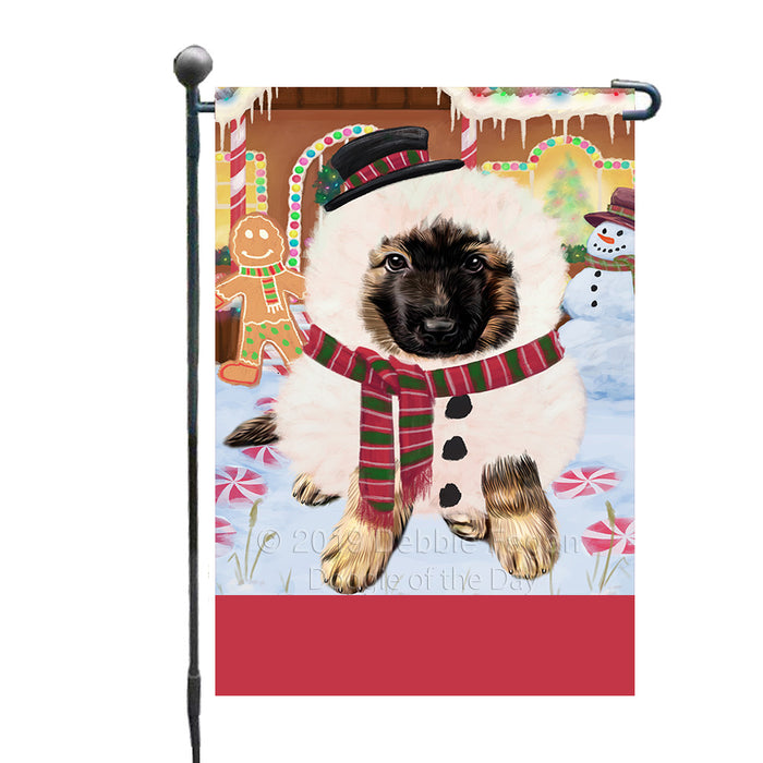 Personalized Gingerbread Candyfest German Shepherd Dog Custom Garden Flag GFLG64045